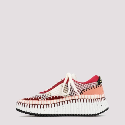 Shop Chloé Nama Sneaker In Lower-impact Mesh Shoes In Red