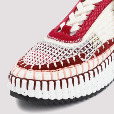 Shop Chloé Nama Sneaker In Lower-impact Mesh Shoes In Red