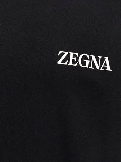 Shop Ermenegildo Zegna Zegna Logo Sweatshirt In Black