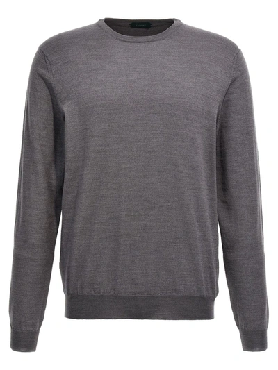 Shop Zanone 'flew Wool' Sweater In Gray