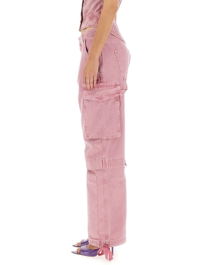 Shop Moschino Jeans Cargo Pants In Pink