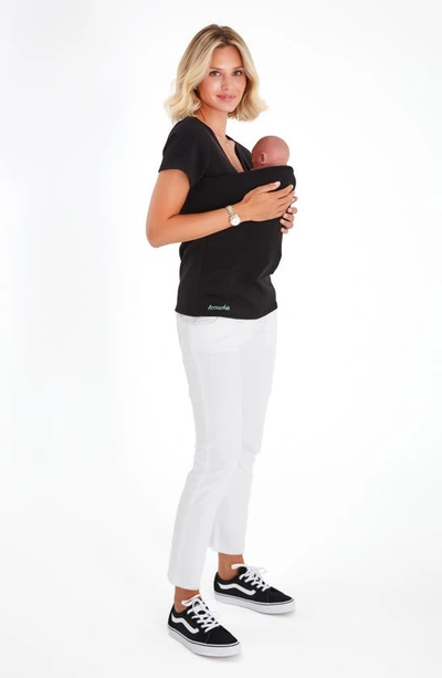 Shop Accouchée Baby Carrier Maternity/nursing Top In Black