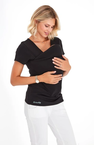 Shop Accouchée Baby Carrier Maternity/nursing Top In Black