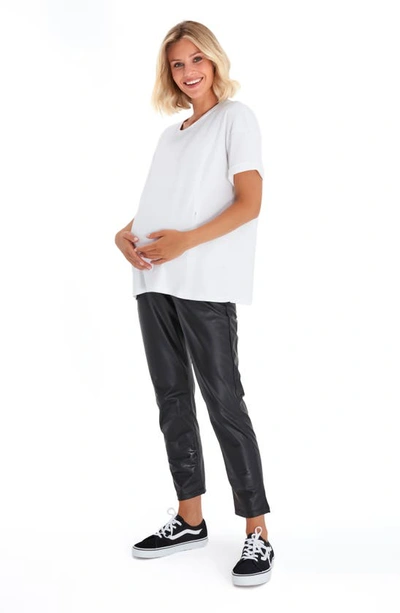 Shop Accouchée Side Zip Maternity/nursing T-shirt In White