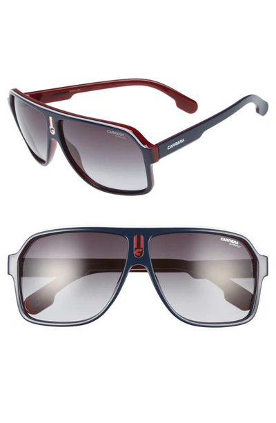 Shop Carrera Eyewear 62mm Aviator Sunglasses In Blue Red