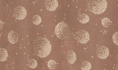 Patrizia Luca Geo Print Long Sleeve High-low Blouse In Taupe