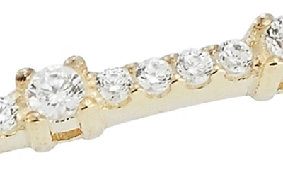 Chloe & Madison Chloe And Madison 14k Gold Plated Sterling Silver & Cz Bangle Bracelet In Gold