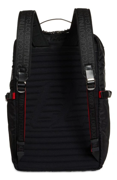 Shop Christian Louboutin Loubideal Canvas & Rubber Backpack In Loubi/ Black/ Black