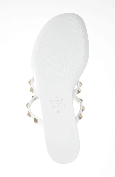 Shop Valentino Rockstud Jelly Sandal In White