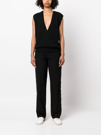 Shop Zadig & Voltaire Side-stripe Drawstring Trousers In Black