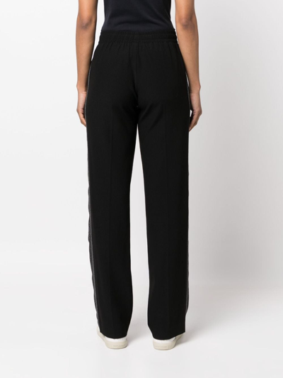Shop Zadig & Voltaire Side-stripe Drawstring Trousers In Black