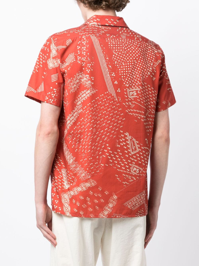 Shop Ps By Paul Smith Short-sleeve Cotton Shirt In Red