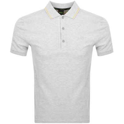 Shop Boss Athleisure Boss Paule 4 Jersey Polo T Shirt Grey