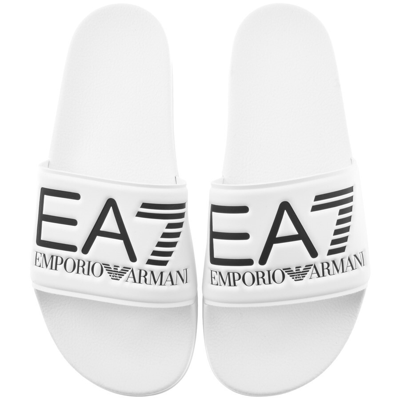 Shop Ea7 Emporio Armani Visibility Sliders White