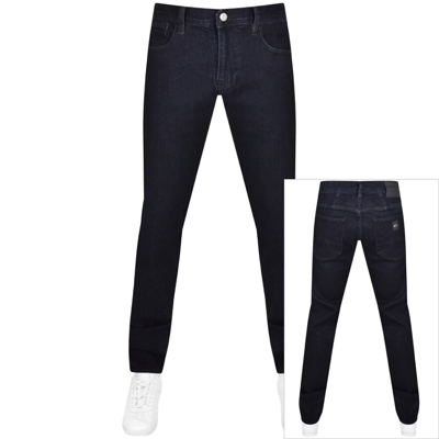 Shop Armani Exchange J16 Straight Fit Jeans Navy