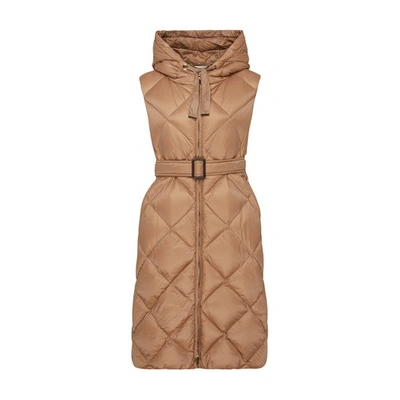 Shop Max Mara Tregil Belted Puffer Jacket - The Cube In Cammello