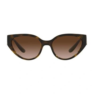 Shop Dolce & Gabbana Dg6146 Cat Eye Sunglasses In Tortoise_brown_gradient