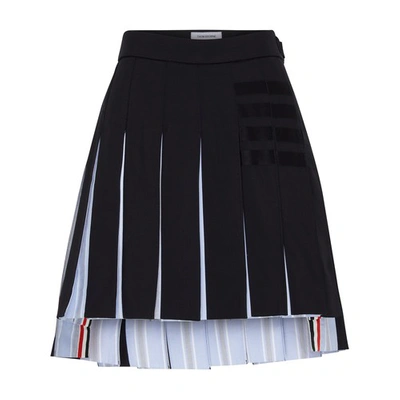 Shop Thom Browne Mini-skirt In Dark_blue