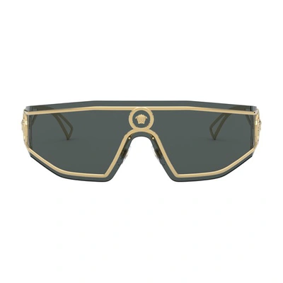 Shop Versace Ve2226 Sunglasses In Gold_grey_black