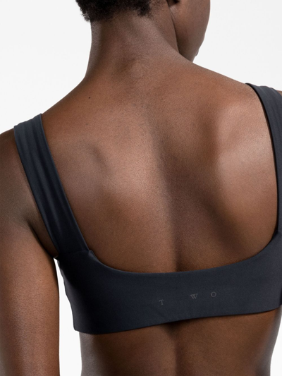 Shop There Was One Scoop-back Sports Bra In Black