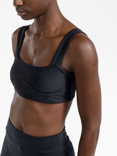Shop There Was One Scoop-back Sports Bra In Black