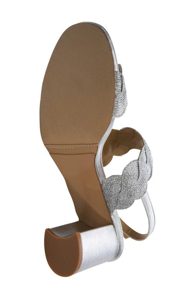 Vaneli Lettie Sandal In Silver Weave Fabric