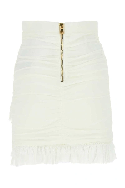 Shop Balmain Skirts In White
