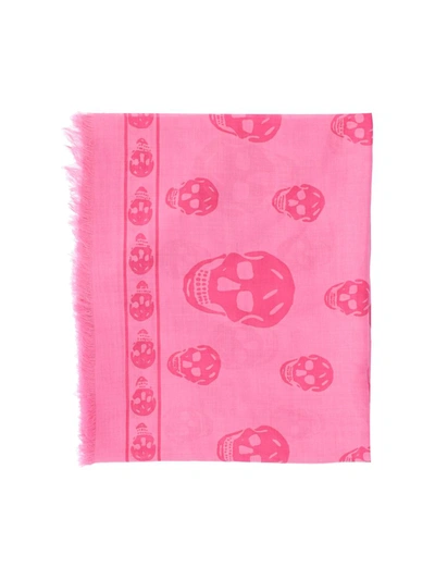 Shop Alexander Mcqueen Scarfs In Pink