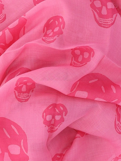 Shop Alexander Mcqueen Scarfs In Pink