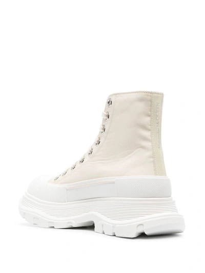 Shop Alexander Mcqueen Boots In Off-white