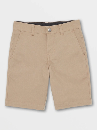 Shop Volcom Big Boys Vmonty Stretch Shorts - Khaki In Brown