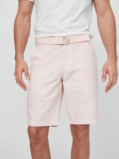 Shop Guess Factory Culver Belted Shorts In Beige