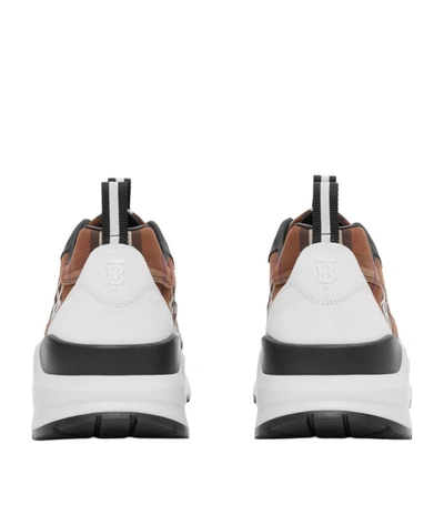 Shop Burberry Sneakers In Brown