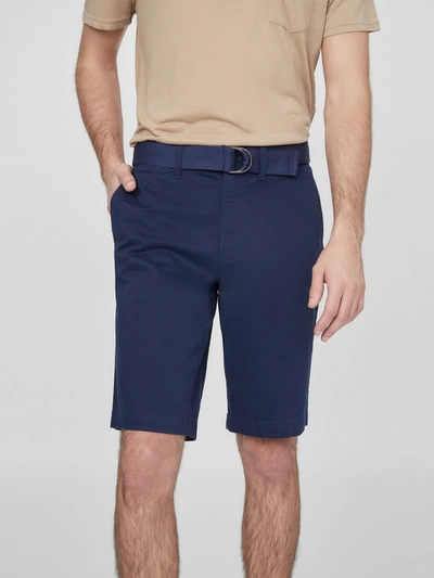 Guess Factory Abel Stretch Flat-front Shorts In Blue