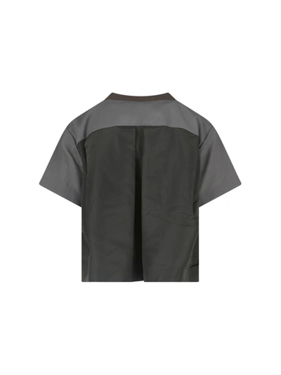 Shop Sacai T-shirts And Polos In Green