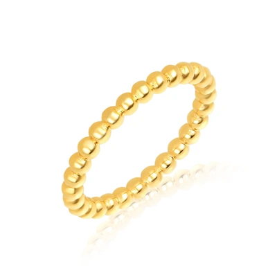 Shop Adornia Beaded Band Ring Gold In White
