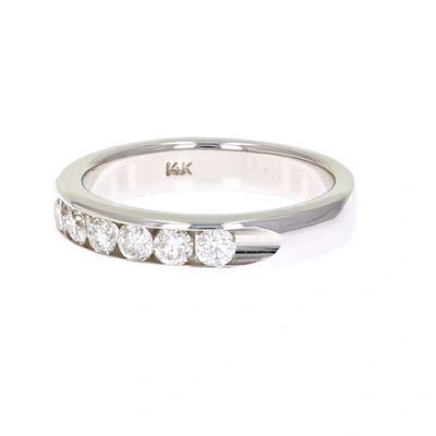 Vir Jewels 1/2 Cttw Si2-i1 14k Gold Machine Set Diamond Band In Silver