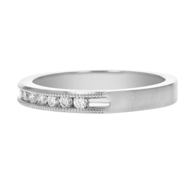 Vir Jewels 1/2 Cttw Si2-i1 14k Gold Machine Set Diamond Wedding Band 10 Stones In Silver