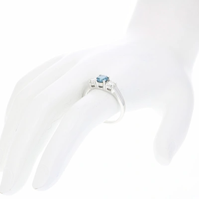 Vir Jewels 1 Cttw Blue And White Diamond 3 Stone Engagement Ring 10k White Gold