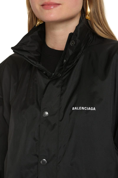 Shop Balenciaga Techno Fabric Jacket In Black