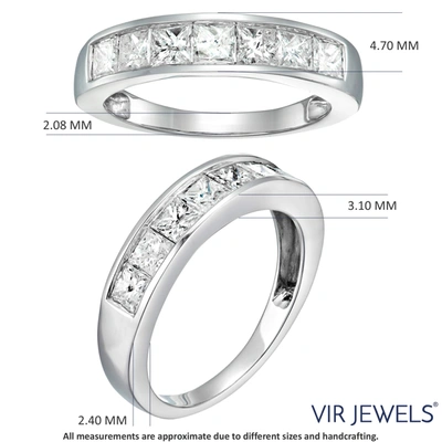 Shop Vir Jewels 1.50 Cttw Princess Diamond Wedding Band 14k Gold Channel 7 Stone