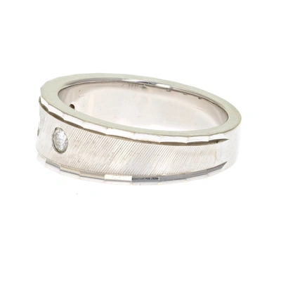 Vir Jewels 1/4 Cttw Si2-i1 3 Stone 14k Gold Machine Set Diamond Wedding Band In Silver