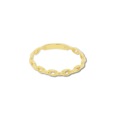 Shop The Lovery Oval Link Ring In Gold