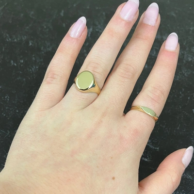 Shop The Lovery Oval Signet Ring In Gold