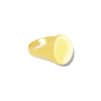 Shop The Lovery Oval Signet Ring In Gold