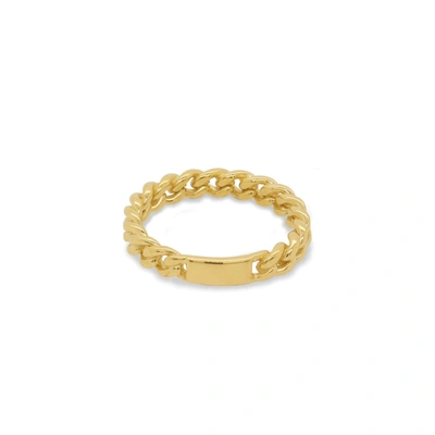Shop The Lovery Curb Link Chain Ring In Gold