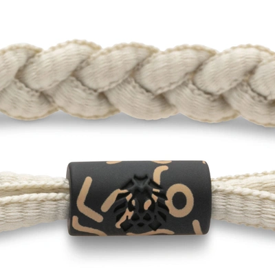 Rastaclat Original Hand Braided Figure Stone Adjustable Bracelet In Beige