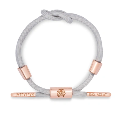 Rastaclat Original Hand Knotted Lotus Ii Adjustable Bracelet In Grey