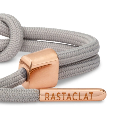 Rastaclat Original Hand Knotted Lotus Ii Adjustable Bracelet In Grey