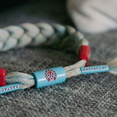 Rastaclat Original Hand Braided Oasis Sand Adjustable Bracelet In Blue